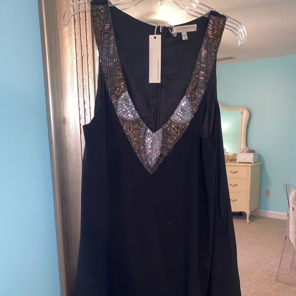 NWT!! Lavender Brown black dress